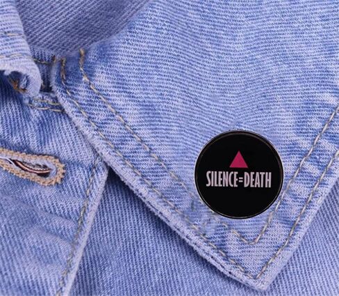 Silence equals death Enamel Pin Brooches Metal Brooch Pins Badge Collar Jewelry Lapel Pin in Saudi Arabia