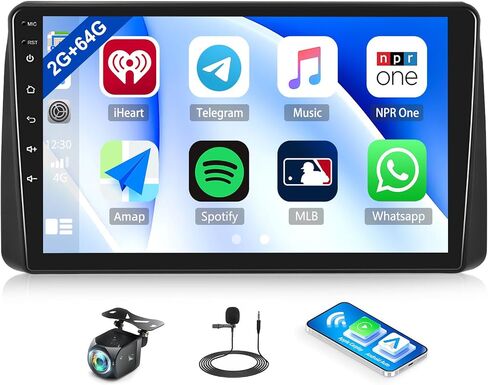 SIXTOP [8-Core 2+64G] Android Car Stereo for Chrysler Grand Voyager 2011-2016/Dodge Grand Caravan 2011-2020 with Carplay Android Auto 59 Theme 9 inch Touchscreen Bluetooth 5.0 FM/RDS DSP EQ GPS in Kuwait