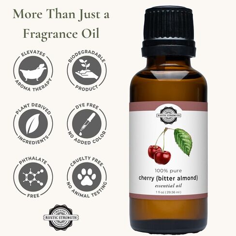 Rustic Strength Cherry (Bitter Almond) Essential Oil, 1 oz | Cherry Aroma in Saudi Arabia
