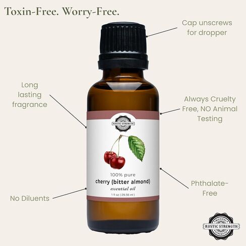 Rustic Strength Cherry (Bitter Almond) Essential Oil, 1 oz | Cherry Aroma in Saudi Arabia