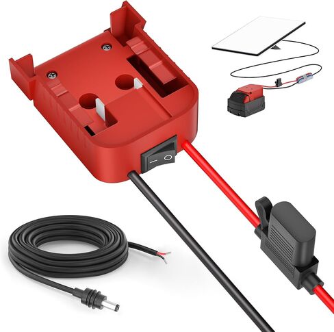 Starlink Mini Battery Adapter for Milwaukee Battery 3.3FT/1M 18AWG Starlink Mini DC Power Cable for Milwaukee Battery Adapter M18 for Starlink Mini Battery Pack Portable with 3 Fuses & Wire Terminals in Kuwait