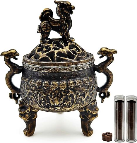 Tipmant Mini Vintage Incense Burner Holder with 2 Box of 84 Incenses, Desktop Decoration (Crane) in Kuwait