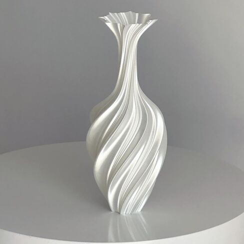 Ouliget Silk-Like Elegant Vase,Twisted Minimalist Flower Arrangement Holders,Nordic Style 3D Printed Vases,Coffee Table & Shelf Office Decor in Saudi Arabia