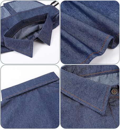 Denim Collar, Denim Collar Shirt Women Detachable Shirt for Women & Girls, Adjustable & Reusable Fashion Accessory, Blue in Saudi Arabia