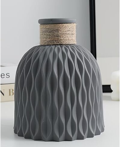 Ceramic Vase-Flower Vase Dried Flower Vase for Modern Home Decor, Fit for Foyer Living Room Fireplace Bedroom Kitchen,Decent Gift(Beige) in Kuwait