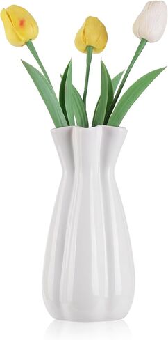 Unique Plain Designed Ceramic Modern Decorative Bouquet Vases Minimalism Flower Vases for Office Living Room Cabinet Wedding Decorations - 9.45’’ in Saudi Arabia