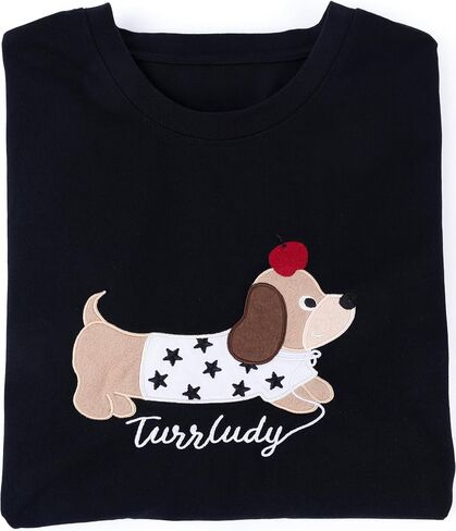 Unisex 3D Embroidery Dog & Foam Print T-Shirt for Men Women Casual Novelty Short Sleeve Tee for Lounge Travel in Saudi Arabia