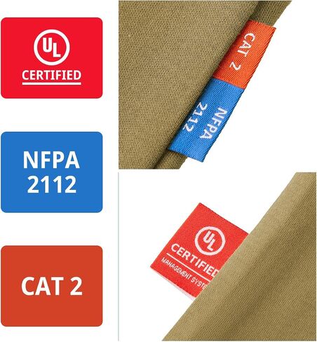 تي شيرت Unifu FR بغطاء رأس للرجال - 7 أونصة هوديي مقاوم للهب متوافق مع NFPA 2112/CAT2 in Kuwait