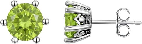 1.0 CT أقراط الأحجار الكريمة الصلبة 925 فضة خمر ترصيع الأقراط جولة قطع جوهرة الميلاد مجوهرات هدايا للنساء in Kuwait