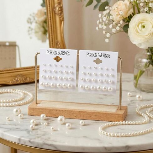 24 Pairs Earrings Pearl, Faux Pearls Earrings for Women, 4 Mixed Sizes Round Ball Pearl Earring Set in White in Kuwait
