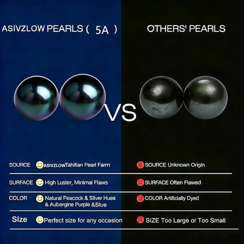 Gift for Wife Tahitian Black Pearl Earrings Women Earrings 18K gold Plated S925 Sterling Silver Fine Jewelry birthday Wedding Valentines Anniversary Christmas Mothers Day Gift for Wife Women Mom Mother Girlfriend Friends Daughter (Tahitian Black Pearl Stu in Saudi Arabia
