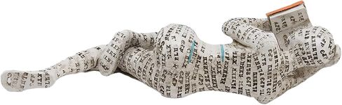 تمثال امرأة للقراءة، ديكور رف الكتب، زخرفة رف الكتب، منحوتة قراءة مبتكرة للسيدات هدية ديكور المنزل (C) in Kuwait