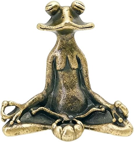 قطعة واحدة من حامل بخور الضفدع زين العتيق، تمثال ضفدع معدني مطلي بالكهرباء، مبخرة عصا البخور، صينية بخور مزخرفة، برونزية 36 جم in Kuwait
