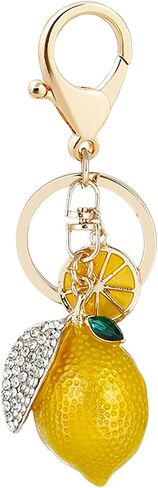 3D Fruit Key Chain Cute Rhinestone Keychain Accessories Birthday Party Gift for Women in Saudi Arabia