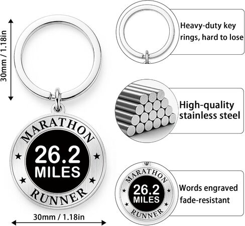 26.2 Marathon Keychain - Marathon Runner Gifts for Runners - Running Achievement 26.2 Miles Finisher Keyring in Saudi Arabia