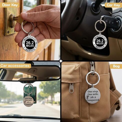 26.2 Marathon Keychain - Marathon Runner Gifts for Runners - Running Achievement 26.2 Miles Finisher Keyring in Saudi Arabia