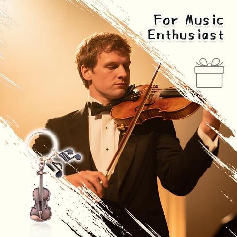 yaozeio Retro Violin Musical Note Keychain for Music Lover Musicians Red Metal Keyring for Concert Fans Violinist Thank you Birthday Gifts for Backpack Decor Cello Musical Instrument Keyring in Kuwait