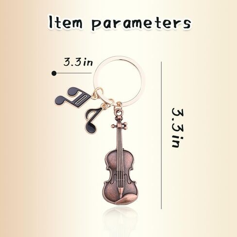 yaozeio Retro Violin Musical Note Keychain for Music Lover Musicians Red Metal Keyring for Concert Fans Violinist Thank you Birthday Gifts for Backpack Decor Cello Musical Instrument Keyring in Kuwait