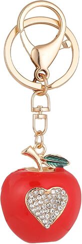 3D Fruit Key Chain Cute Rhinestone Keychain Accessories Birthday Party Gift for Women in Saudi Arabia