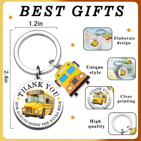 Bus Driver Appreciation Gifts for Women Men Bus Driver Gifts Thank You Keychain Gift for School Drivers Retirement Back to School Christmas Birthday Gift in Saudi Arabia