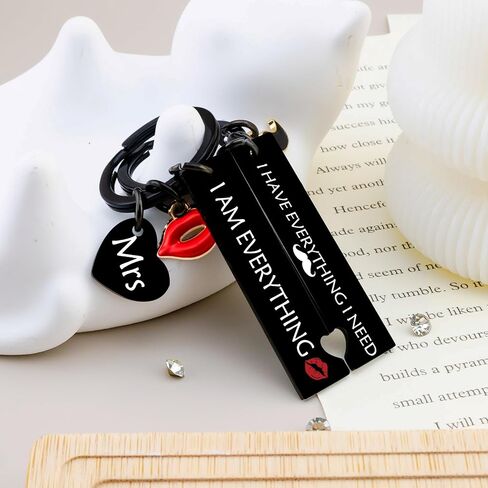 2PCS Matching Couple Keychain Gifts For Boyfriend Girlfriend Keychain For Boyfriend Girlfriend Keychain For Boyfriend Valentine's Day Christmas Gift For Boyfriend Husband Wife Him Her in Saudi Arabia