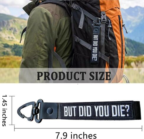 2Pcs But Did You Die Embroidered Keychain Wristlet Lanyard with Key Ring for Backpacks luggage Car in Saudi Arabia