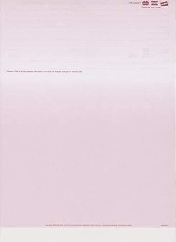 BLANK PERFORATED STATEMENT PAPER - MASTERCARD, VISA, AND DISCOVER LOGOS (1000 BLUE) in Kuwait