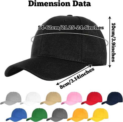 baotongle 12pcs Baseball Cap Bulk Adjustable Size Plain for Men Women Blank hat for Running Workouts and Outdoor Activities Multi in Saudi Arabia