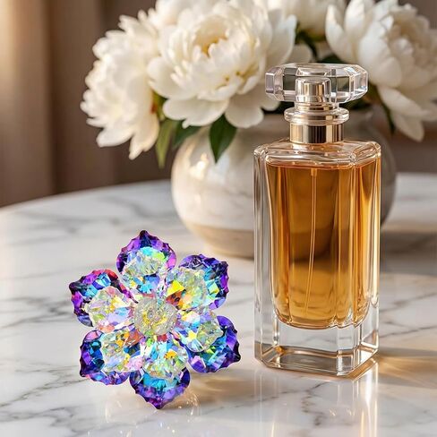 Large Purple Flower Brooch Pin for Women – Vintage Crystal Flower with Sparkling Amethyst Rhinestones, Elegant Floral Brooch Lapel Pins for Wedding, Banquet, Coat, Scarf in Saudi Arabia