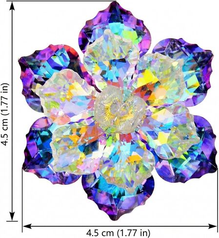 Large Purple Flower Brooch Pin for Women – Vintage Crystal Flower with Sparkling Amethyst Rhinestones, Elegant Floral Brooch Lapel Pins for Wedding, Banquet, Coat, Scarf in Saudi Arabia