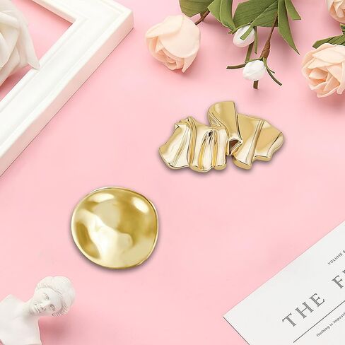 2Pcs Gold Brooch Pins for Clothes, Gold Irregular-Shaped Metal Brooches, Exquisite Brooches & Pins Decorations for Women Fashion Weddings Suit Dress Clothing Accessorie in Saudi Arabia