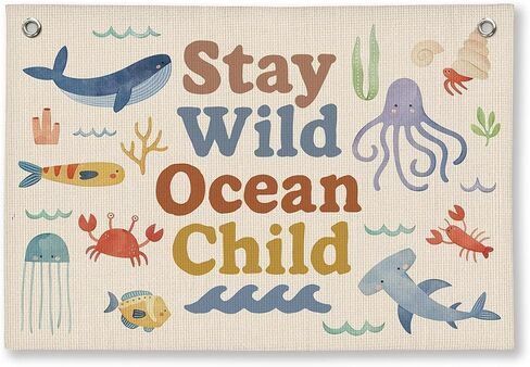 Playroom Wall Decor, Go Change The World Club Classroom Decor Hanging Linen Banner,Play Room Wall Decor for Nursery Toddler, 20x30 Inch in Kuwait