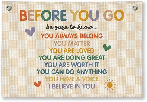 Playroom Wall Decor, Go Change The World Club Classroom Decor Hanging Linen Banner,Play Room Wall Decor for Nursery Toddler, 20x30 Inch in Kuwait