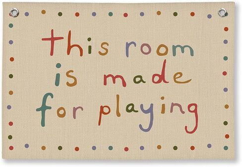 Playroom Wall Decor, Go Change The World Club Classroom Decor Hanging Linen Banner,Play Room Wall Decor for Nursery Toddler, 20x30 Inch in Kuwait