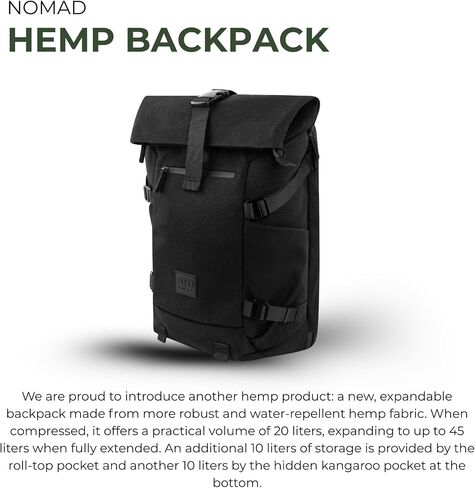 Black Nomad Expandable Backpack in Saudi Arabia