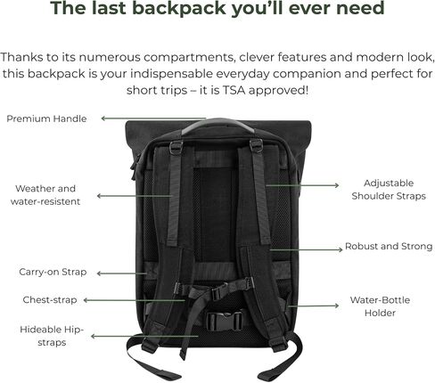 Black Nomad Expandable Backpack in Saudi Arabia