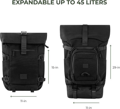 Black Nomad Expandable Backpack in Saudi Arabia