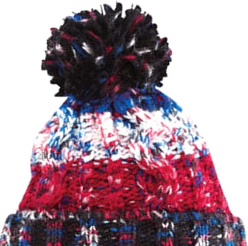 Beechfield Unisex Adults Corkscrew Knitted Pom Pom Beanie Hat (One Size) (Retro Blue) in Saudi Arabia