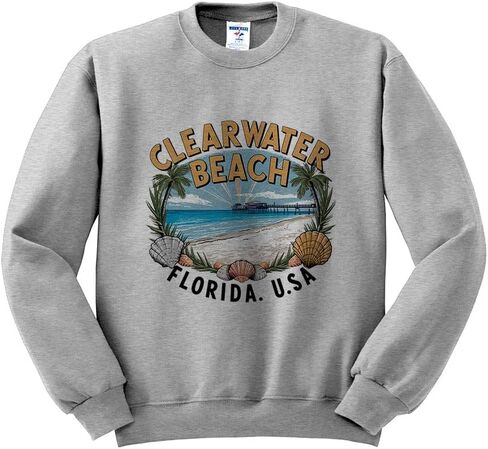 TeesAndTankYou Travel Clearwater Beach Sweatshirt Unisex in Saudi Arabia