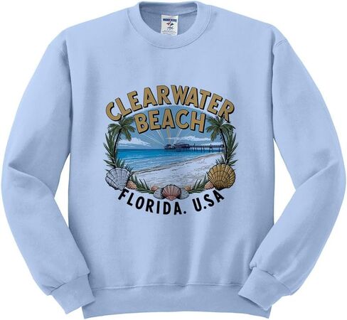 سويت شيرت TeesAndTankYou Travel Clearwater Beach للجنسين in Kuwait