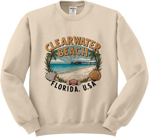 سويت شيرت TeesAndTankYou Travel Clearwater Beach للجنسين in Kuwait