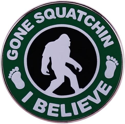 Gone Squatchin Enamel Brooch Cartoon Bigfoot Sasquatch I Believe Brooch Lapel Pins Cute Pin Alloy Metal Brooch Clothing Bag Decor Accessories for Backpacks Women Men in Kuwait