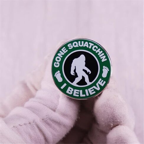 Gone Squatchin Enamel Brooch Cartoon Bigfoot Sasquatch I Believe Brooch Lapel Pins Cute Pin Alloy Metal Brooch Clothing Bag Decor Accessories for Backpacks Women Men in Kuwait