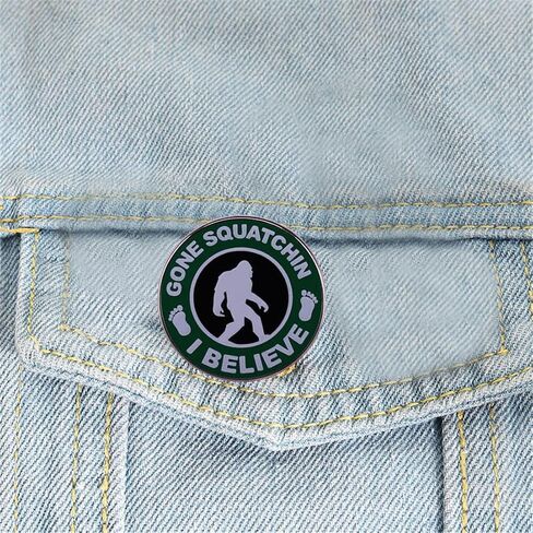 Gone Squatchin Enamel Brooch Cartoon Bigfoot Sasquatch I Believe Brooch Lapel Pins Cute Pin Alloy Metal Brooch Clothing Bag Decor Accessories for Backpacks Women Men in Kuwait