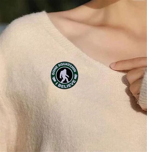 Gone Squatchin Enamel Brooch Cartoon Bigfoot Sasquatch I Believe Brooch Lapel Pins Cute Pin Alloy Metal Brooch Clothing Bag Decor Accessories for Backpacks Women Men in Kuwait