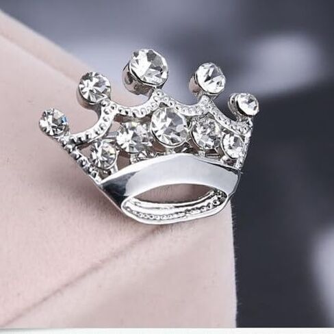 24PCS Tiara Crown Brooch Pins, Elegant Rhinestone Corsage Pins for Wedding Sash, Pageant, Party Decorations, Bulk Bridal Accessories in Kuwait