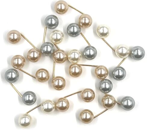 30PCS Artificial Pearl Brooch, Anti-Exposure Decoration Neckline Pins for Fixing, Pearl Collar Safety Pins for Sweater Shirt Shawl Clips Clothing Pants Bag Wedding Party Decoration in Saudi Arabia