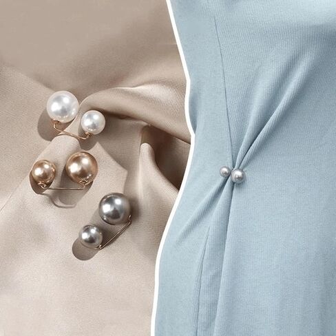 30PCS Artificial Pearl Brooch, Anti-Exposure Decoration Neckline Pins for Fixing, Pearl Collar Safety Pins for Sweater Shirt Shawl Clips Clothing Pants Bag Wedding Party Decoration in Saudi Arabia