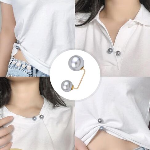 30PCS Artificial Pearl Brooch, Anti-Exposure Decoration Neckline Pins for Fixing, Pearl Collar Safety Pins for Sweater Shirt Shawl Clips Clothing Pants Bag Wedding Party Decoration in Saudi Arabia