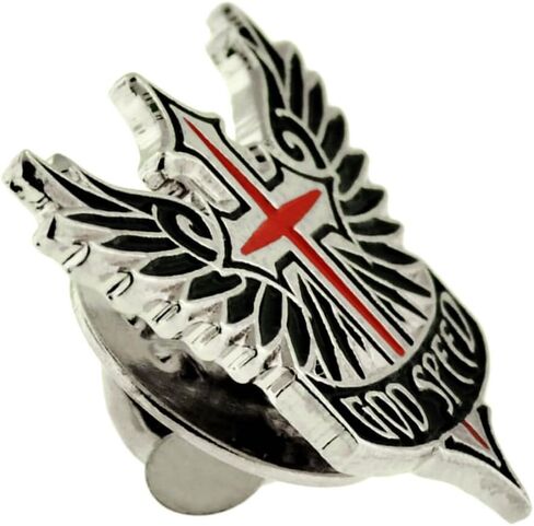 PinMart God Speed ​​Cross Angel Wings Biker دبوس طية صدر السترة - 10 عبوات in Kuwait